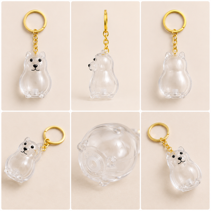 Talking Dog Club  Dog Hair keepsakeCapsule - Key Chain - Happy Lab