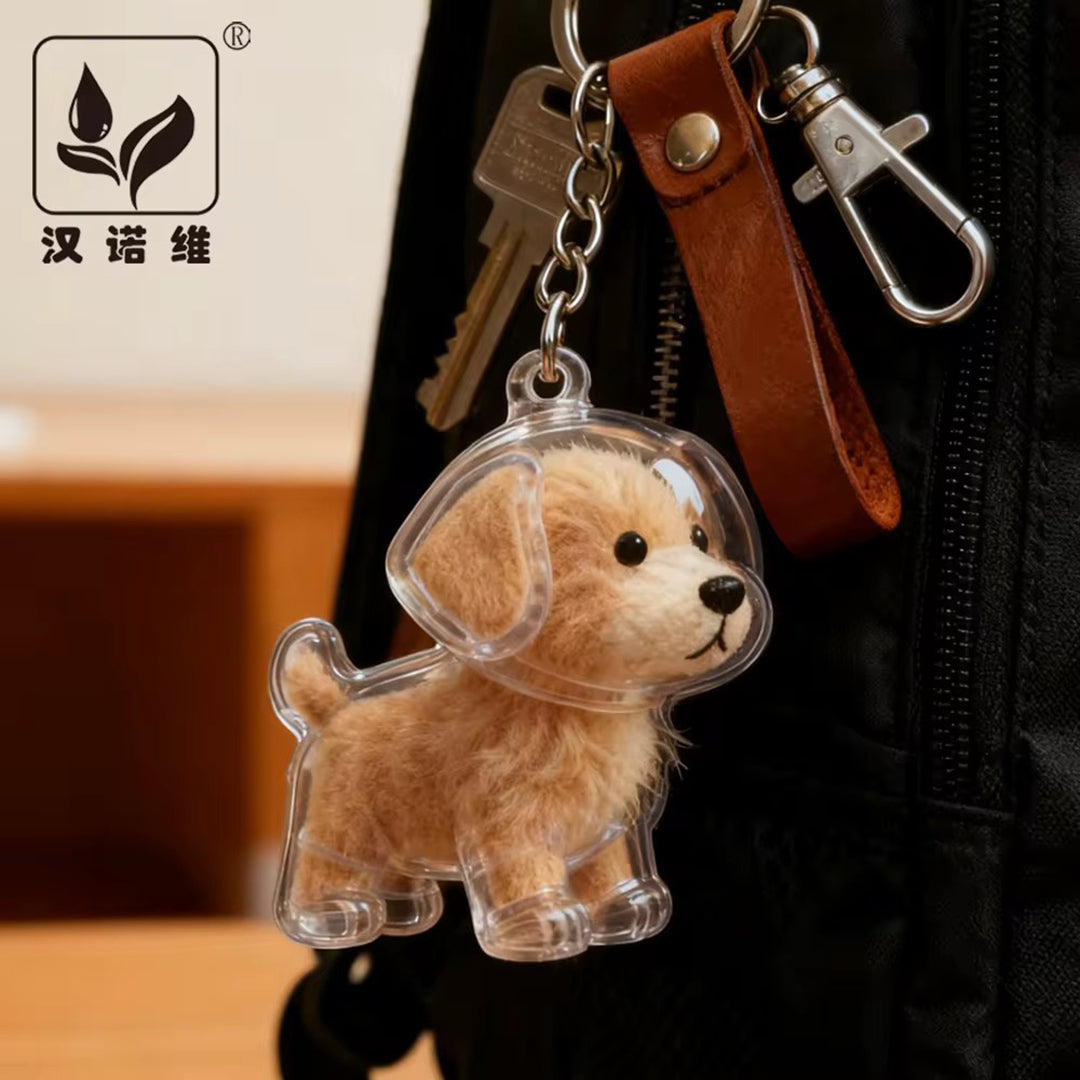 Talking Dog Club  Dog Hair keepsakeCapsule - Key Chain - Standing Dog