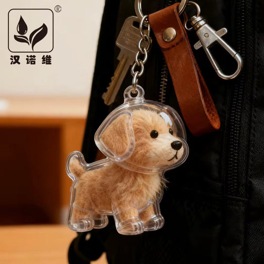 Talking Dog Club  Dog Hair keepsakeCapsule - Key Chain - Standing Dog
