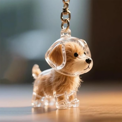 Talking Dog Club  Dog Hair keepsakeCapsule - Key Chain - Standing Dog