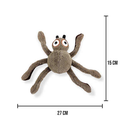 Talking Dog Club  Itsy Bitsy Spider Plush - Ultrasonic-Silent Squeaker Toy