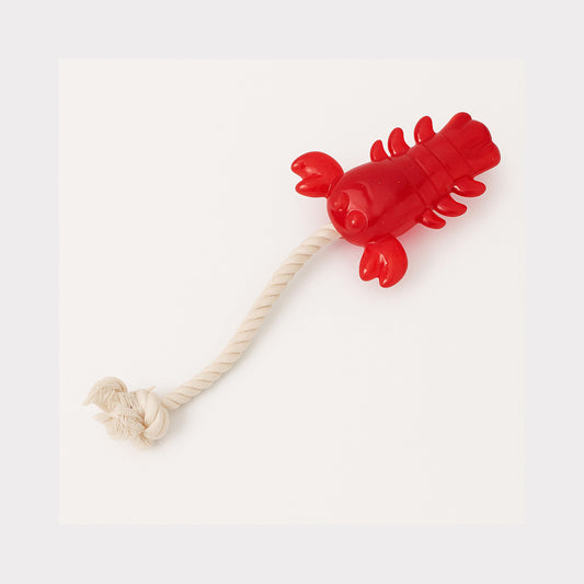 Talking Dog Club Lobster with Rope Treat dispenser Toy for dogs