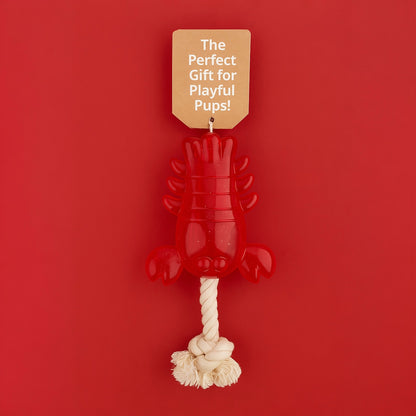 Talking Dog Club  Lobster with Rope Treat dispenser Toy for dogs