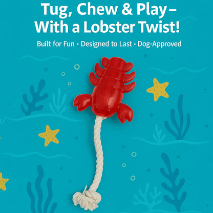 Talking Dog Club  Lobster with Rope Treat dispenser Toy for dogs