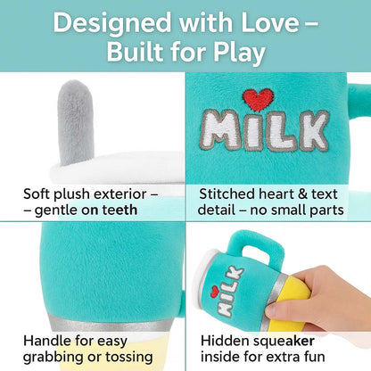 Talking Dog Club  Milk Mug Plush Toy for Dogs