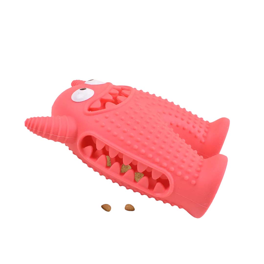 Talking Dog Club  Monster Tough Rubber Chew Toy - Pink