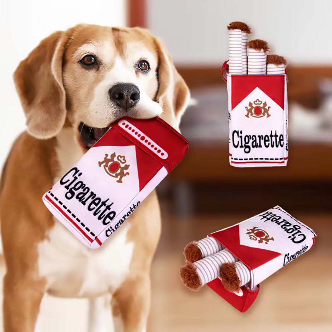 Talking Dog Club  No Smoke Cigarette + Cover - Plush Toy for Dogs