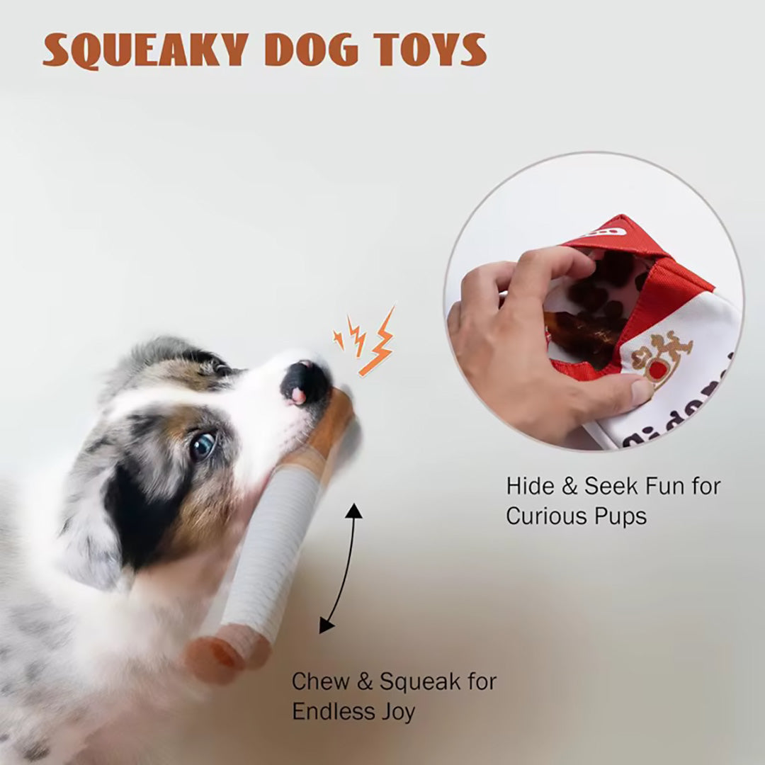 Talking Dog Club  No Smoke Cigarette + Cover - Plush Toy for Dogs