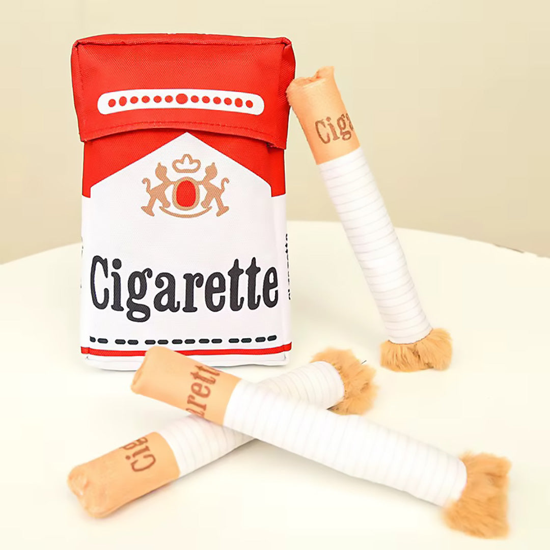Talking Dog Club  No Smoke Cigarette + Cover - Plush Toy for Dogs