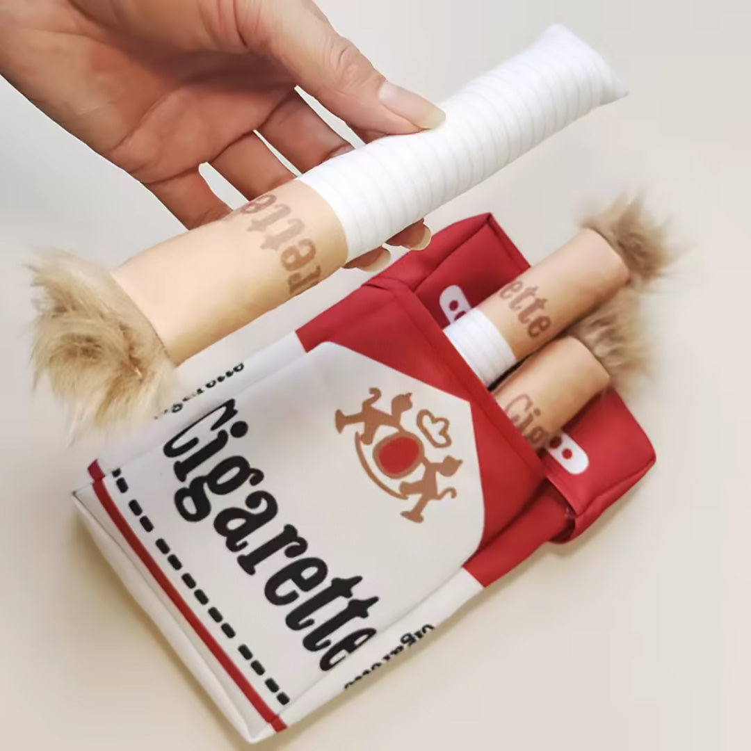 Talking Dog Club  No Smoke Cigarette + Cover - Plush Toy for Dogs