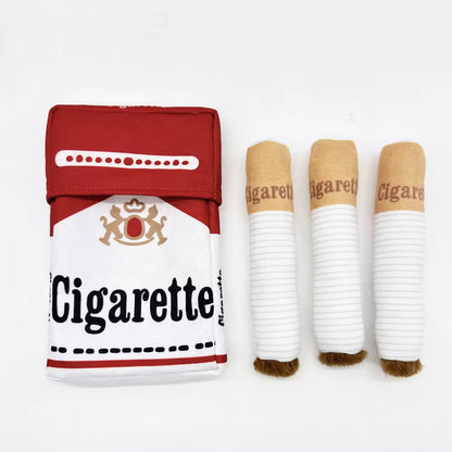 Talking Dog Club  No Smoke Cigarette + Cover - Plush Toy for Dogs