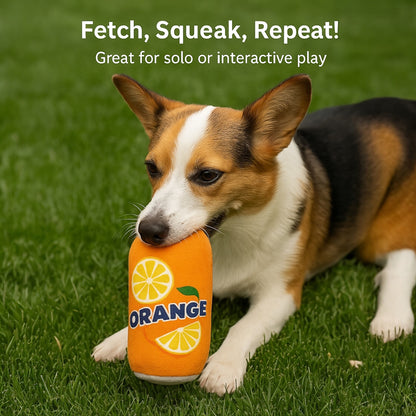 Talking Dog Club  Orange Pup Can - Plush Toy
