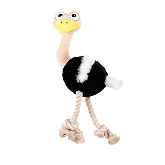 Talking Dog Club  Ostritch Plush - Ultrasonic-Silent Squeaker Toy