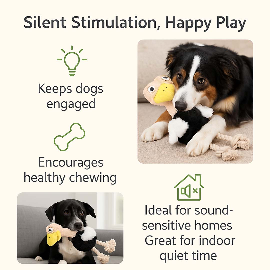 Talking Dog Club  Ostritch Plush - Ultrasonic-Silent Squeaker Toy