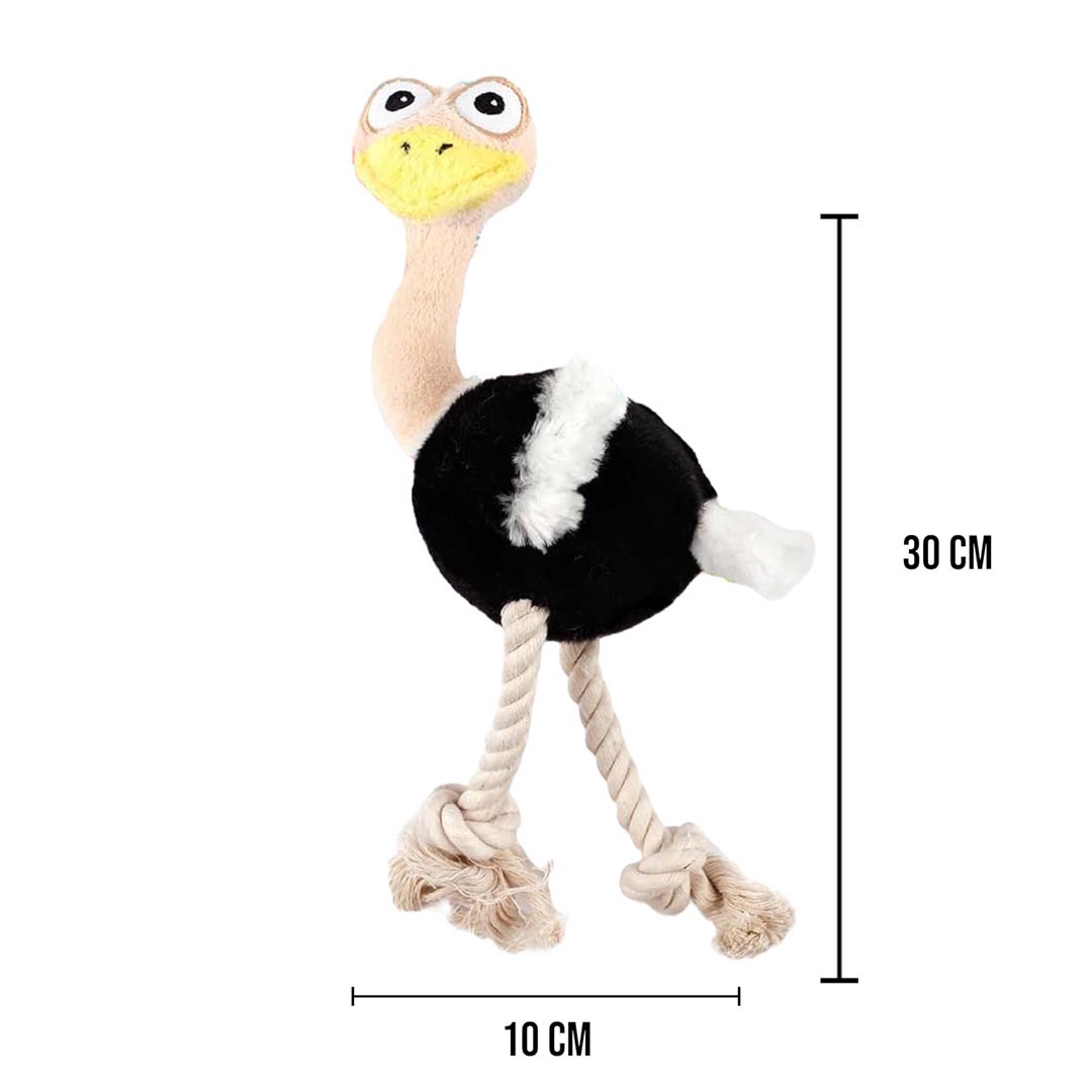 Talking Dog Club  Ostritch Plush - Ultrasonic-Silent Squeaker Toy