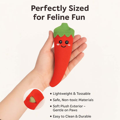 Talking Dog Club  Red Chilli Cat Toy with 100% Catnip