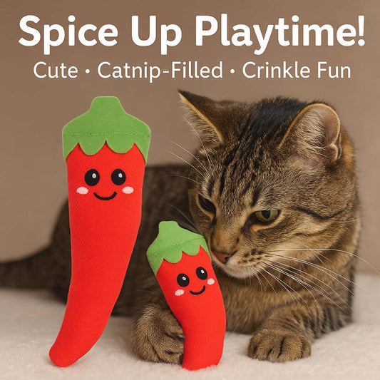Talking Dog Club  Red Chilli Cat Toy with 100% Catnip