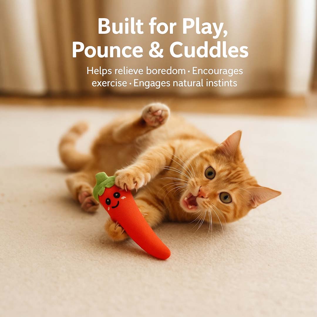 Talking Dog Club  Red Chilli Cat Toy with 100% Catnip