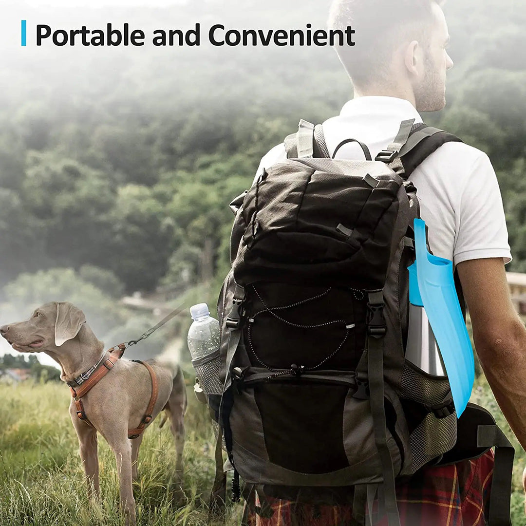 Talking Dog Club  Stainless Steel Travel Water Bottle for Dogs - Blue