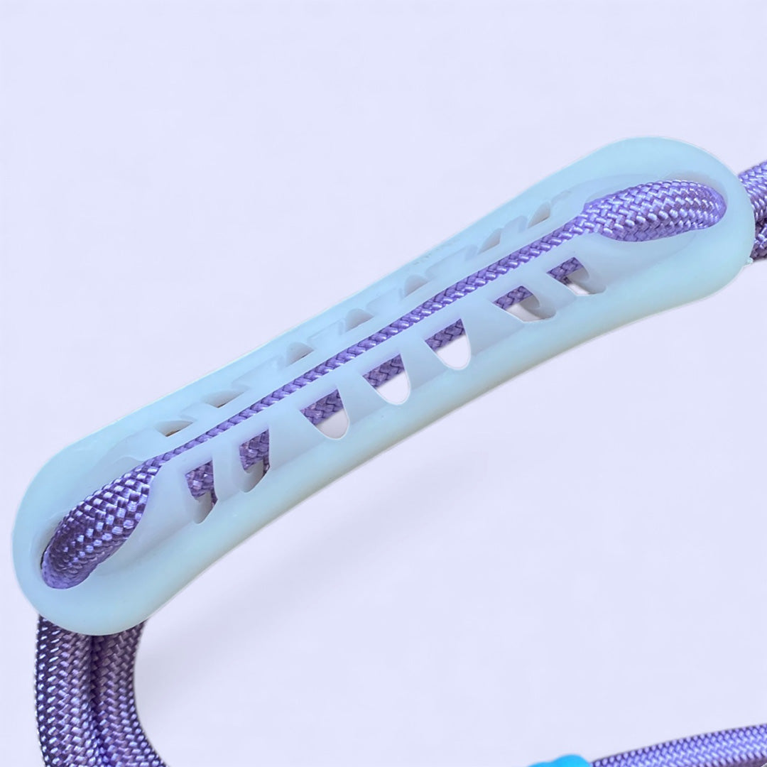 Talking Dog Club  Vivid - Bright Color Extra Stong Leash - Purple Leash/ Purple Handle
