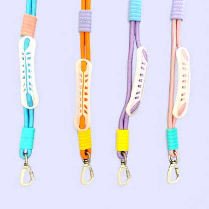 Talking Dog Club  Vivid - Bright Color Extra Stong Leash - Purple Leash/ Purple Handle