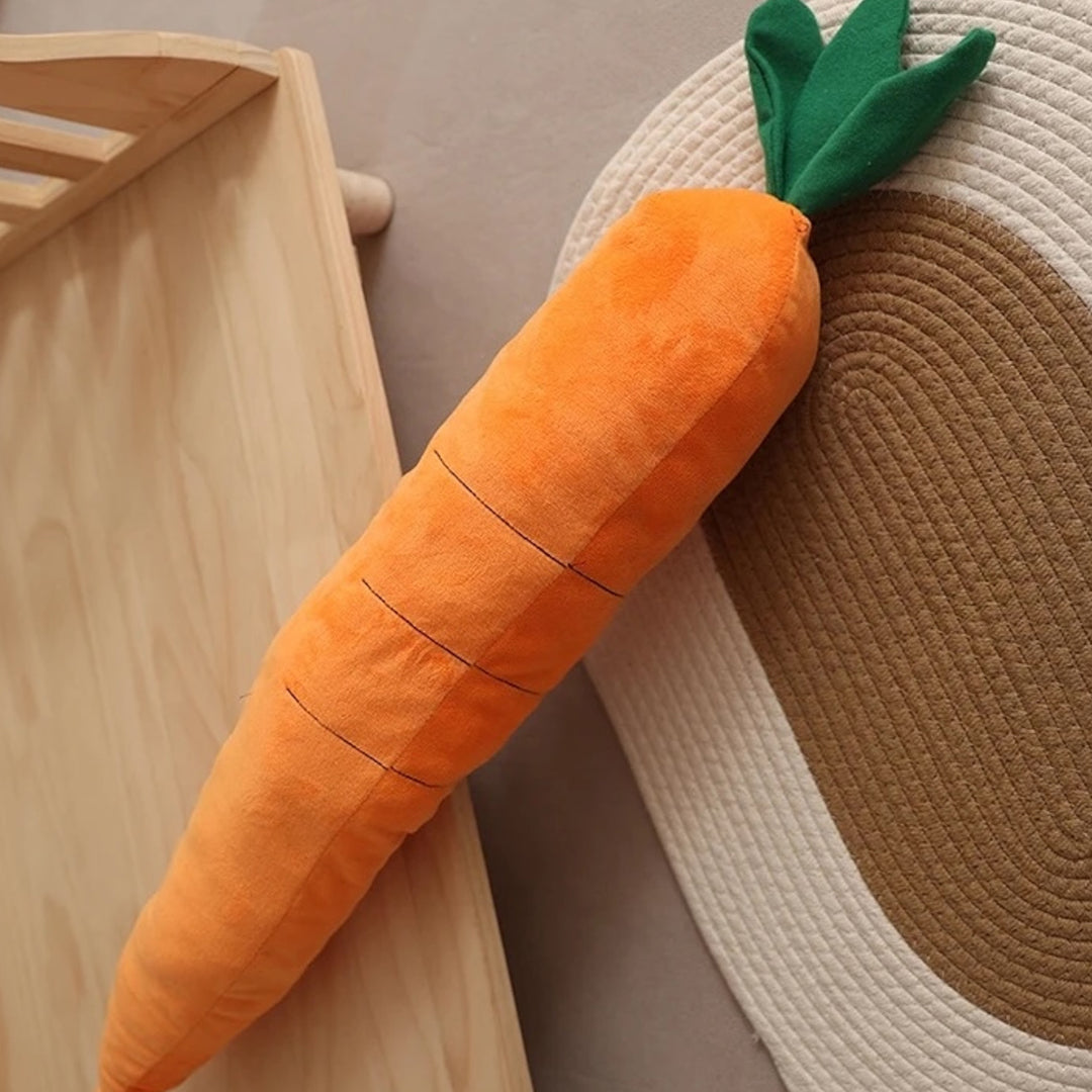 Talking Dog Club Extra Large Carrot Plush Toy for Dogs (Orange)