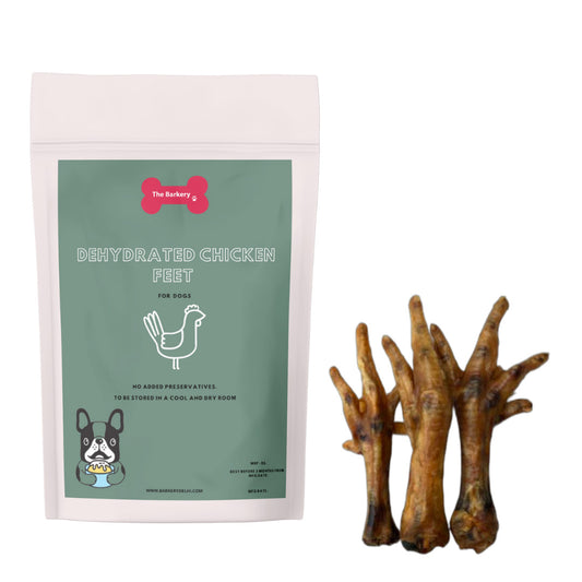 The Barkery by NV Dehydrated Chicken Feet for Dogs | Calcium-Rich Chews | Pack of 2