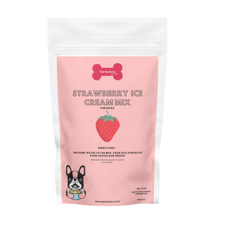 The Barkery by NV Strawberry Ice Cream Mix for Dogs |90g