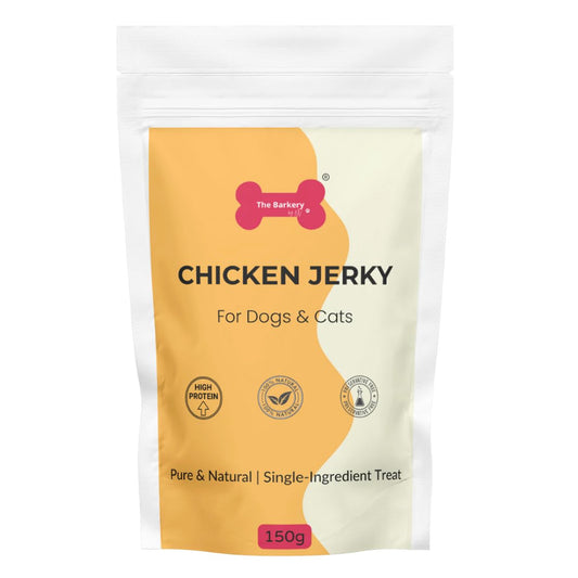 The Barkery by NV Chicken Jerky for Dogs & Cats | High-Protein Treat | 150g