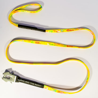 HUMAN AND THE BEAST The Super Leash | Silver - Safety Yellow