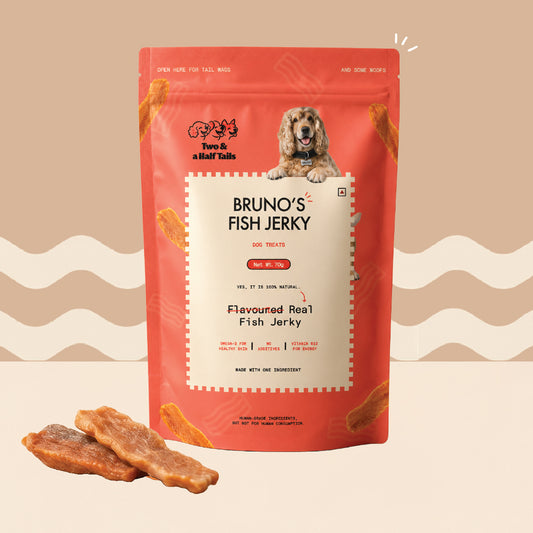 Two & a Half Tails Bruno's Fish Jerky 70g | Grain-Free Dog Treats