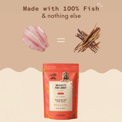 Two & a Half Tails Bruno's Fish Jerky 70g | Grain-Free Dog Treats