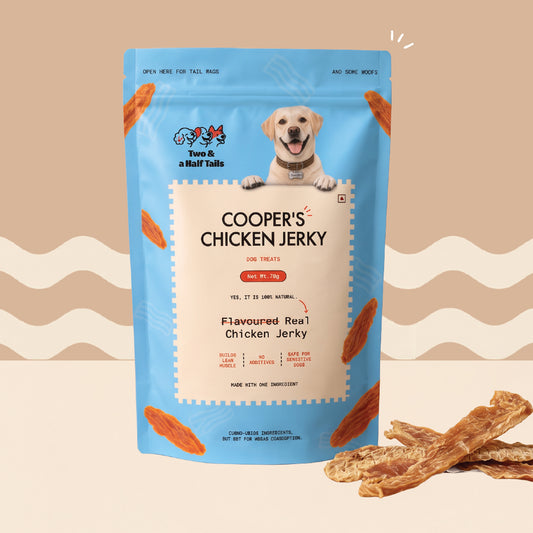 Two & a Half Tails Cooper's Chicken Jerky 70g | Grain-Free Dog Treats