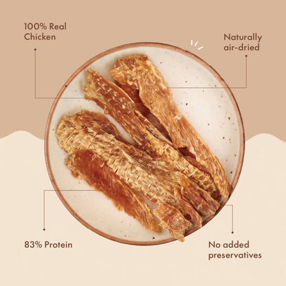 Two & a Half Tails Cooper's Chicken Jerky 70g | Grain-Free Dog Treats