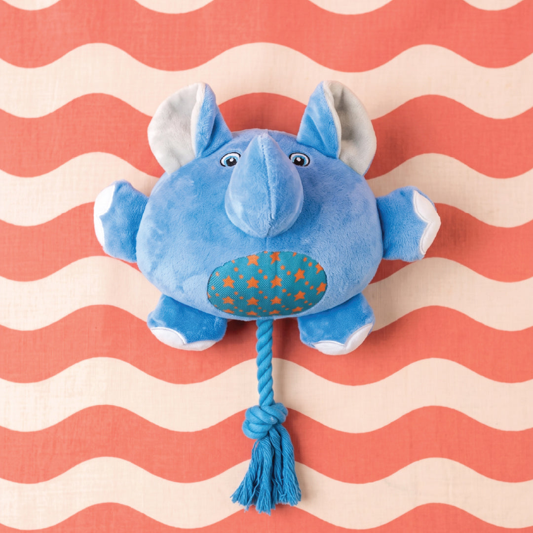 Two & a Half Tails Ellie the Elephant Chew & Rope Toy