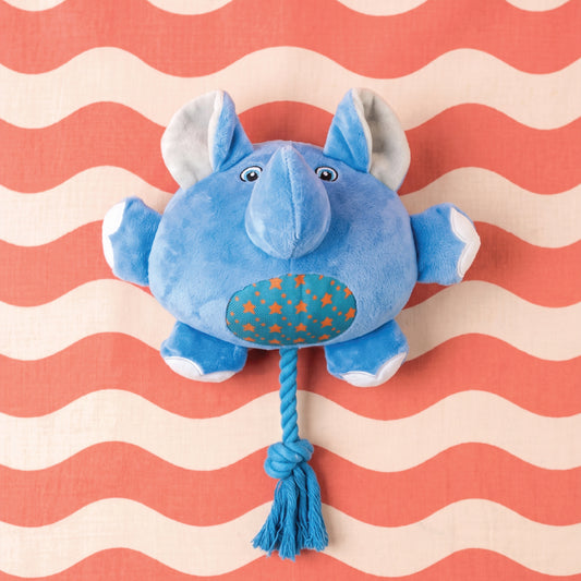 Two & a Half Tails Ellie the Elephant Chew & Rope Toy