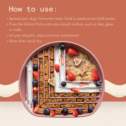 Two & a Half Tails Maze & Craze Slow Feeder / Lick Mat
