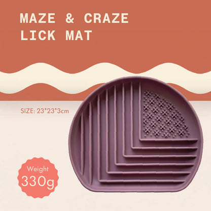 Two & a Half Tails Maze & Craze Slow Feeder / Lick Mat