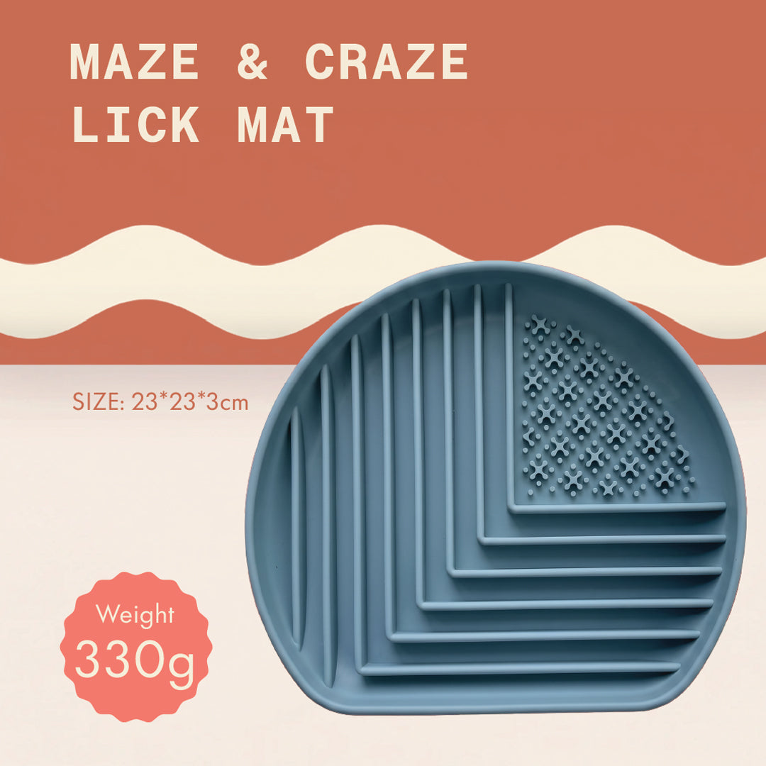Two & a Half Tails Maze & Craze Slow Feeder / Lick Mat