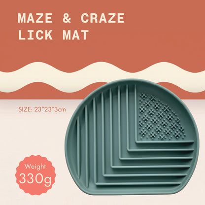Two & a Half Tails Maze & Craze Slow Feeder / Lick Mat