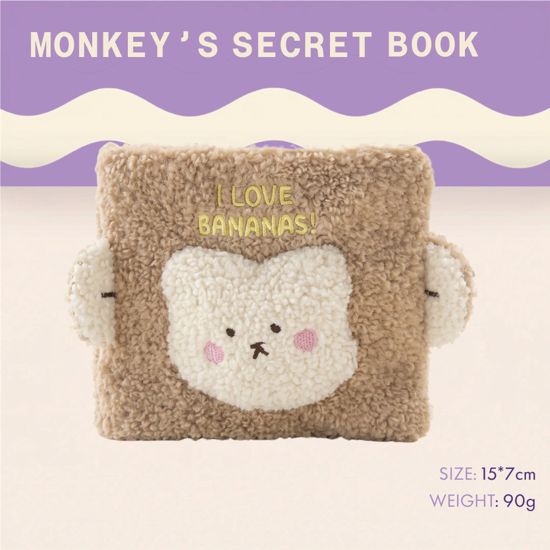 Two & a Half Tails Monkey's Secret Book Snuffle Toy