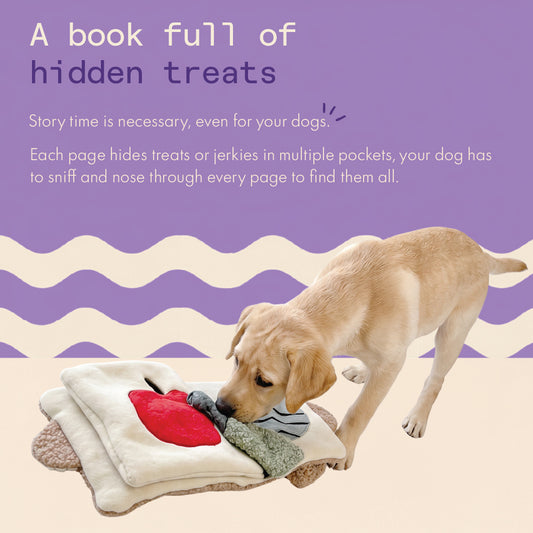 Two & a Half Tails Monkey's Secret Book Snuffle Toy