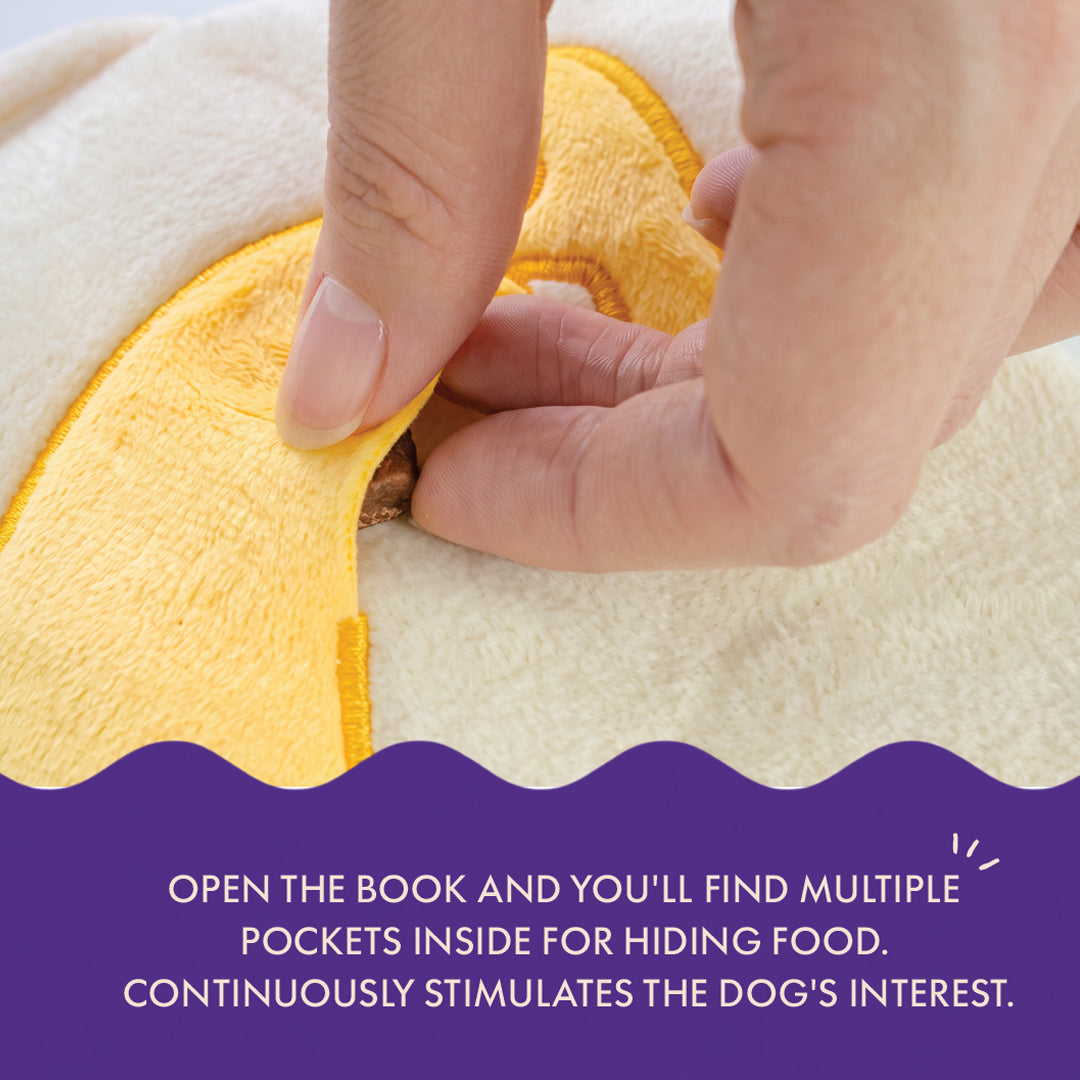 Two & a Half Tails Monkey's Secret Book Snuffle Toy