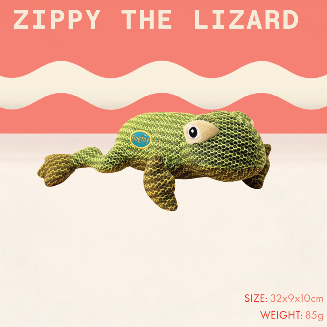 Two & a Half Tails Zippy the Lizard Chew Toy