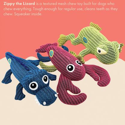 Two & a Half Tails Zippy the Lizard Chew Toy