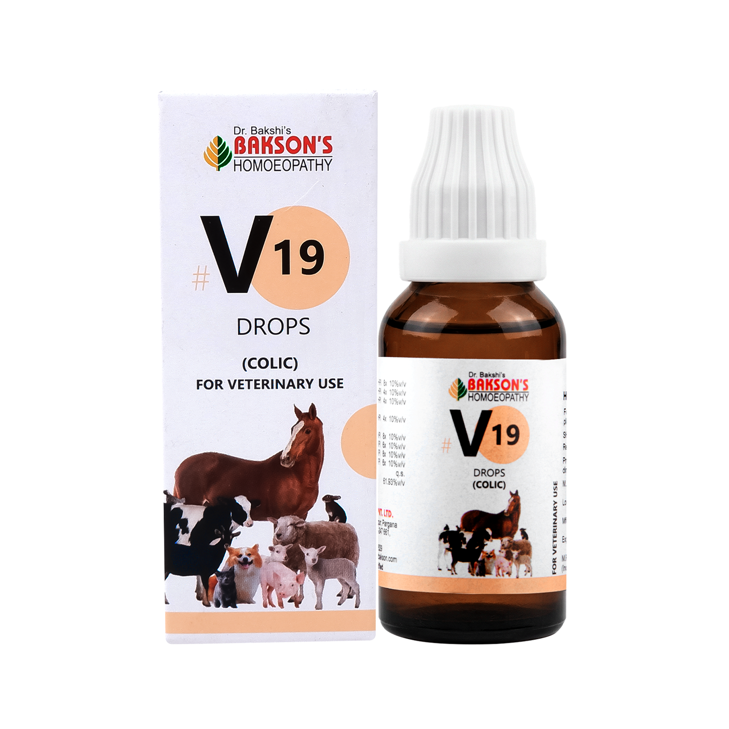 Bakson Veterinary V-19 (Colic Drops)