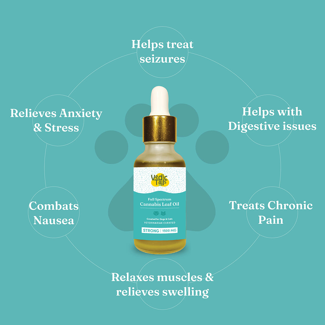 Vedic Tails Full Spectrum Cannabis leaf extract -
Strong