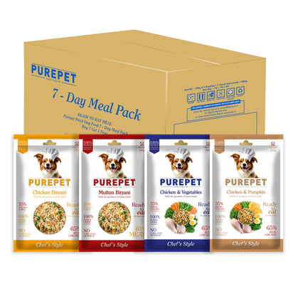 Purepet Fresh Wet Dog Food Day Meal Pack of 7 Biryanis