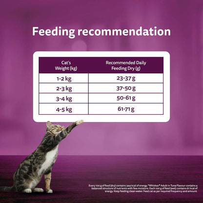 Whiskas Adult (+1 year) Dry Cat Food Food, Ocean Fish Flavour, 3kg Pack