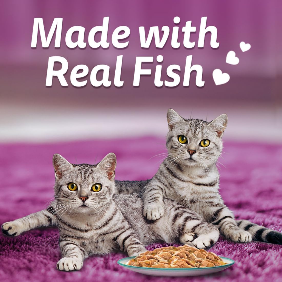 Whiskas Tasty Mix Adult (1+ year) Wet Cat Food, Chicken With Salmon Wakame Seaweed in Gravy, 70g | Made With Real Fish | Complete & Balanced Nutrition for Adult Cat
